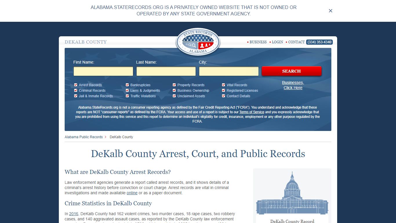 DeKalb County Arrest, Court, and Public Records